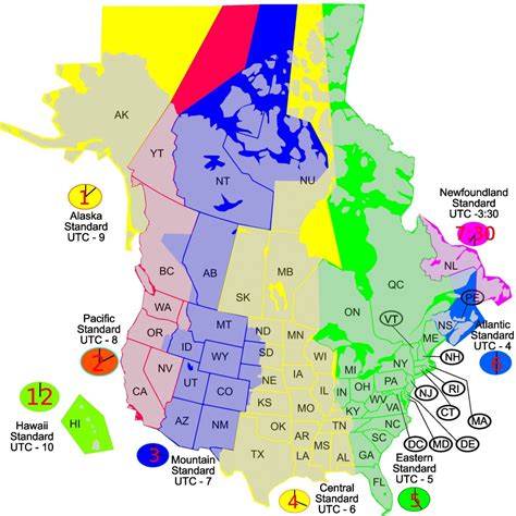 Us Map Time Zones Printable