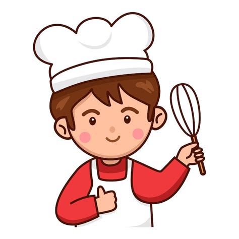 Premium Vector | Pastry chef male illustration