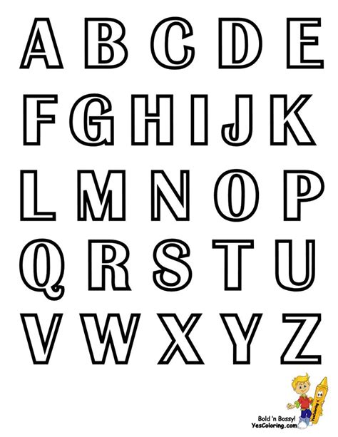 Free Printable Capital Letter Coloring Pages - ZechariahilNoble