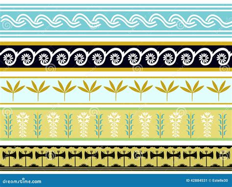 A Set Of Ancient Minoan Patten Designs 2 Stock Illustration - Image ...