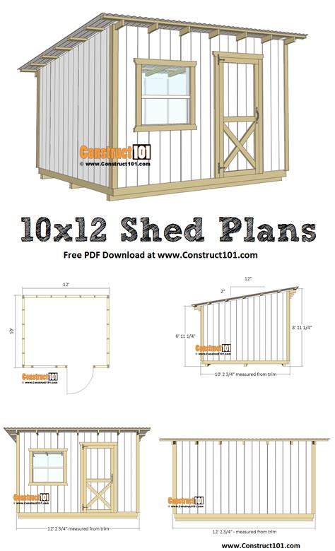 Free shed lean to plans | ucando shed plans