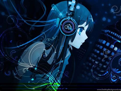 Cute Girl Anime Wallpapers Listening Music With Headphone - Anime Girl ...