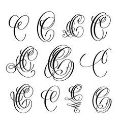 Uppercase Fancy Cursive C - Draw-mega