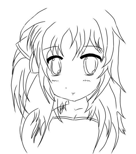 Anime Girl Outline By Coolwhacka On Deviantart