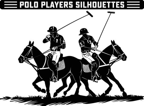 Polo players silhouette, Polo sports team silhouette, polo player ...