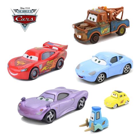 1:55 Disney Pixar Cars 2 Diecast Metal Lightning McQueen Mater Car Toy ...