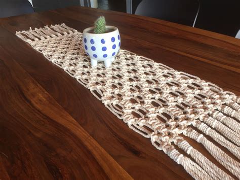 Marlo macrame table runner | Macrame table runner, Macrame table, Macrame