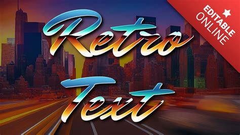 Vintage Retro Text Effect | Font Generator