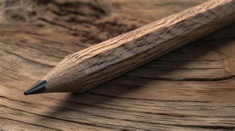 Premium AI Image | Charming Pencil With Seamless Wood Grain Texture