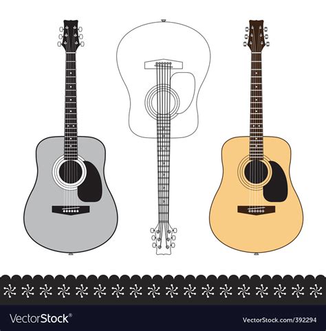 Acoustic guitar Royalty Free Vector Image - VectorStock