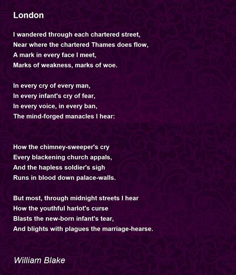 London Poem by William Blake - Poem Hunter