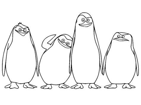 Madagascar Penguins Coloring Pages