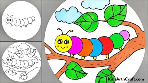 How to Draw Worm Easy Drawing for Kids - Kids Art & Craft