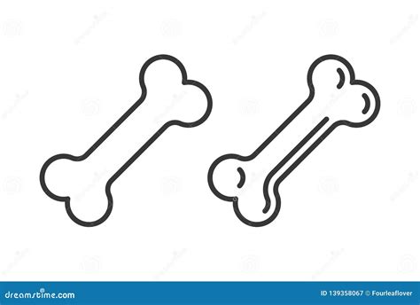 Dog Bone Outline Vector Isolated Stock Vector - Illustration of food ...