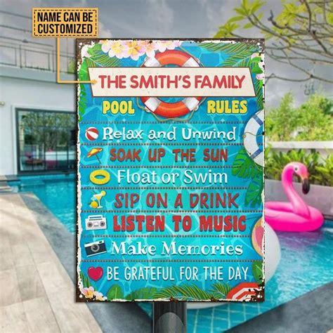 Personalized Pool, Personalized Metal Signs, Personalised, Vintage ...