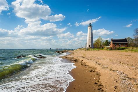 The New Haven Lighthouse, at Lighthouse Point Park in New Haven ...