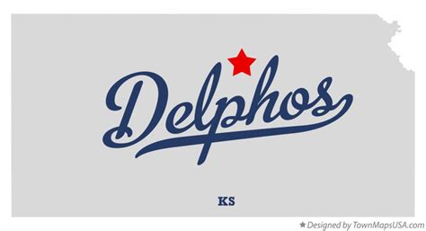 Map of Delphos, KS, Kansas