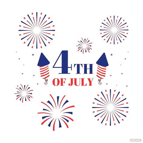 4th Of July Fireworks Clipart in Illustrator, SVG, JPG, EPS, PNG ...