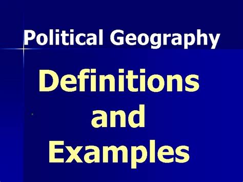 Political Geography Definitions and Examples The Four Major