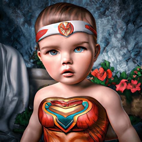 Cute and Adorable Wonderwoman Baby · Creative Fabrica