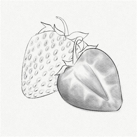 Strawberry Drawing Outline