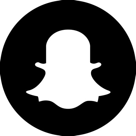 Black Snapchat Circled Logo Png