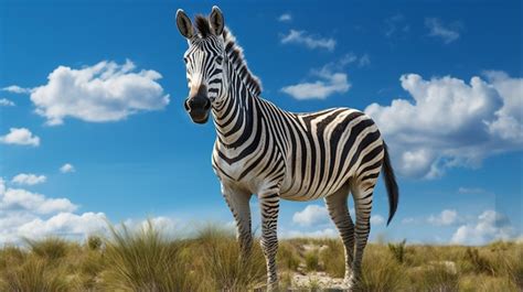 Premium AI Image | Photo of a Zorse hybrid under Blue Sky