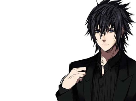 Anime Male With Long Black Hair