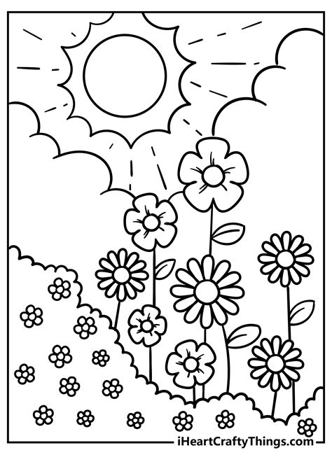 Flower Garden Coloring Sheets