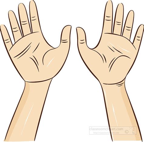 Anatomy Clipart-two hands held up in the air