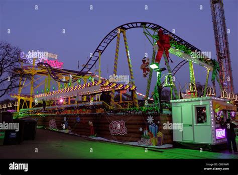 Roller Coaster at Winter Wonderland Hyde Park London Christmas 2011 ...