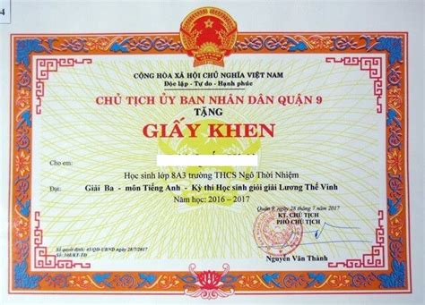 Mẫu Giấy khen học sinh giỏi các cấp và cách đánh giá, xếp loại