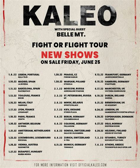 KALEO Fight or Flight tour