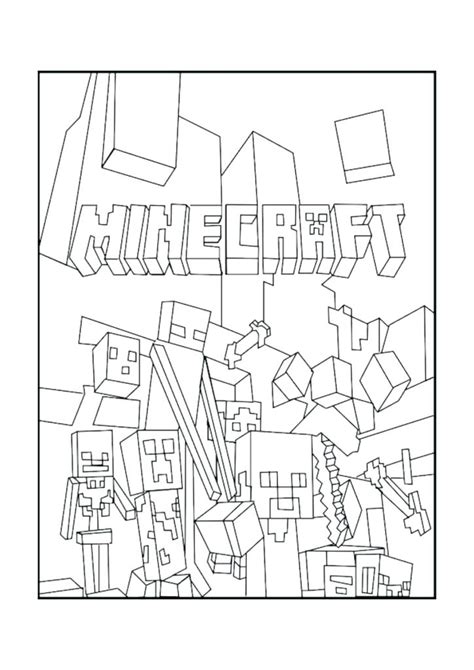 Minecraft Logo Coloring Pages at GetColorings.com | Free printable ...