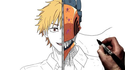 How To Draw Denji Chainsaw Man Step By Step Easy Anime Drawing | Images ...