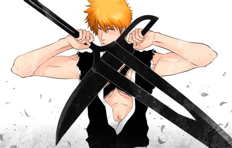 Wallpaper sword, game, Bleach, anime, katana, man, boy, Ichigo, hero ...