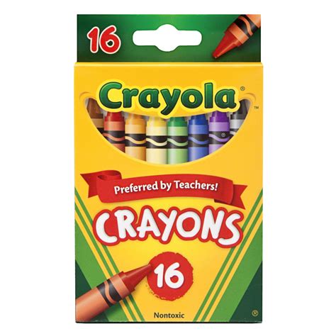 Crayola Regular-Size Crayons, 16 Colors Per Box, Set Of 8 Boxes ...