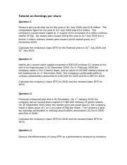 Calculating Basic EPS and Evaluating its Effectiveness as a | Course Hero