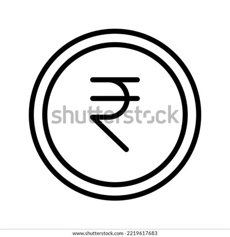 Rupee Line Icon Simple Outline Style Stock Vector (Royalty Free ...