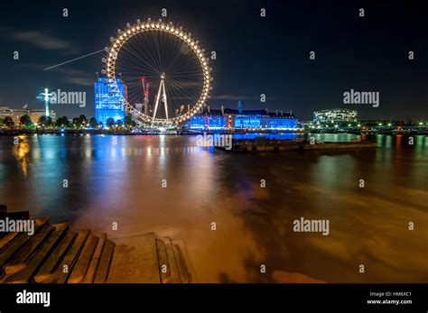 London Eye at night Stock Photo - Alamy