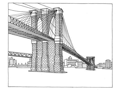 Bridge Line Drawing at PaintingValley.com | Explore collection of ...