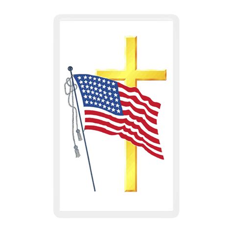 American Flag and Cross - TopMemorial