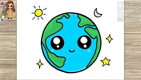 20 Easy Earth Drawing Ideas - How To Draw Earth - Blitsy