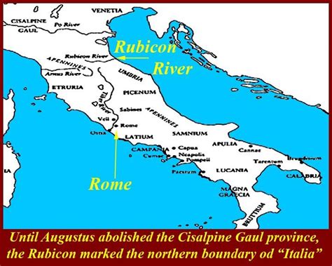 Map Of Ancient Italy Rubicon River