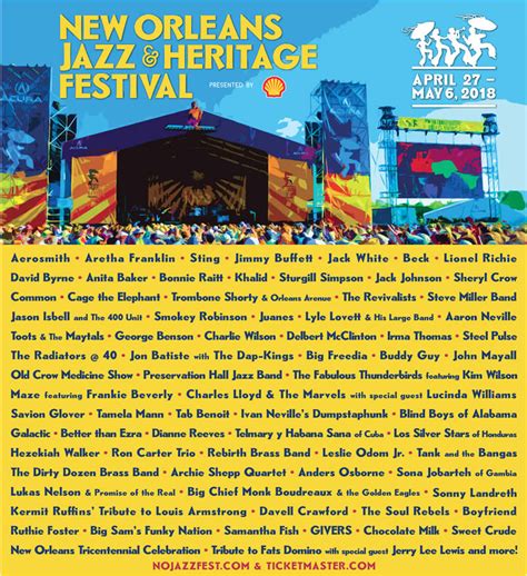 New Orleans Jazz fest lineup : r/musicfestivals