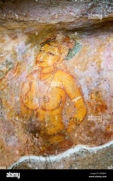 Sigiriya rock cave wall paintings hi-res stock photography and images ...