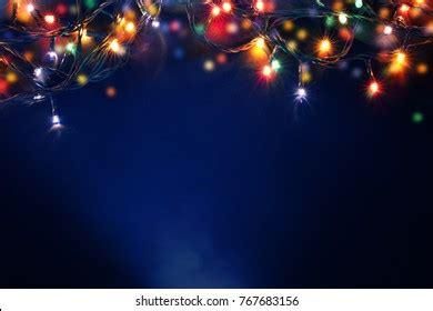 Colorful Christmas Lights Background Stock Photo (Edit Now) 767683156