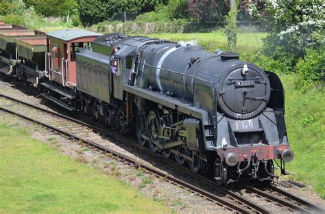 Locomotive #92214, of Britain's last class of steam locomotives, "9F ...