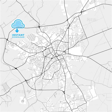 Vector PDF map of Bijeljina, Bosnia and Herzegovina - HEBSTREITS ...