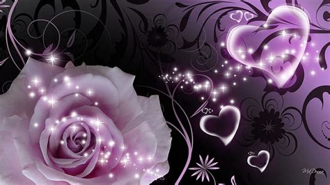 Pink Glitter Rose Wallpaper